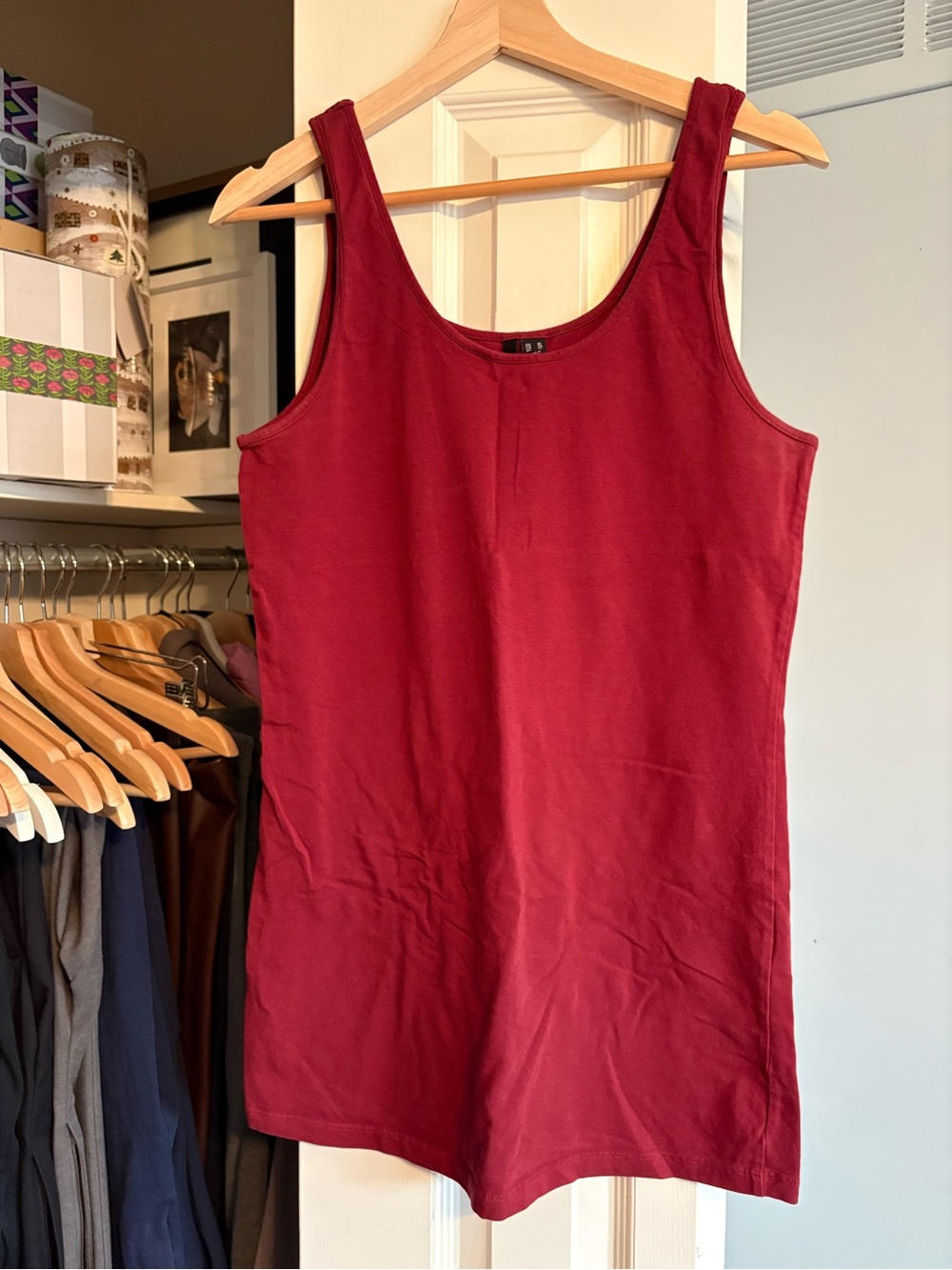 Raspberry Long Shot Tank Top by Vero Moda (Silver Icing)